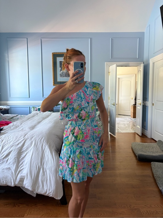Lilly Pulitzer Dresses & Skirts - Lilly Pulitzer Pink and Blue Floral Print Dress